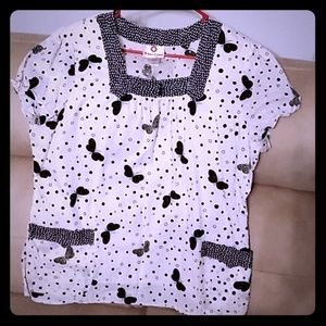 White Cross uniform top